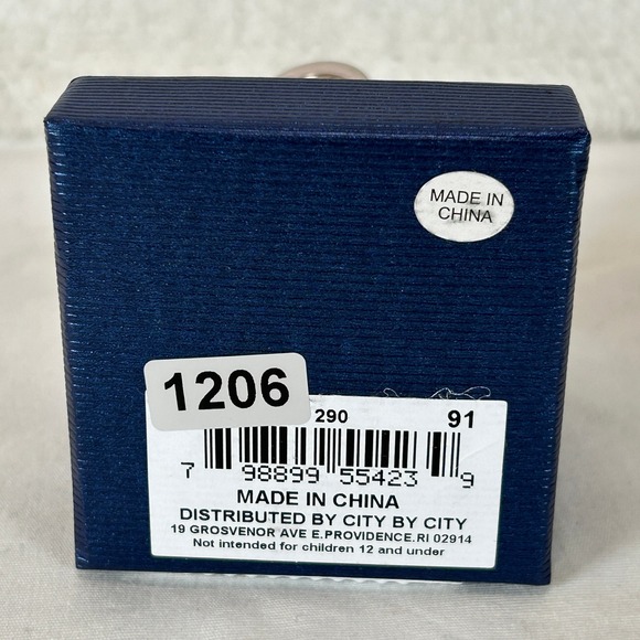 City by City Fine Silver Plated Criss Cross X Ring Size 8 New NWT - Picture 5 of 5